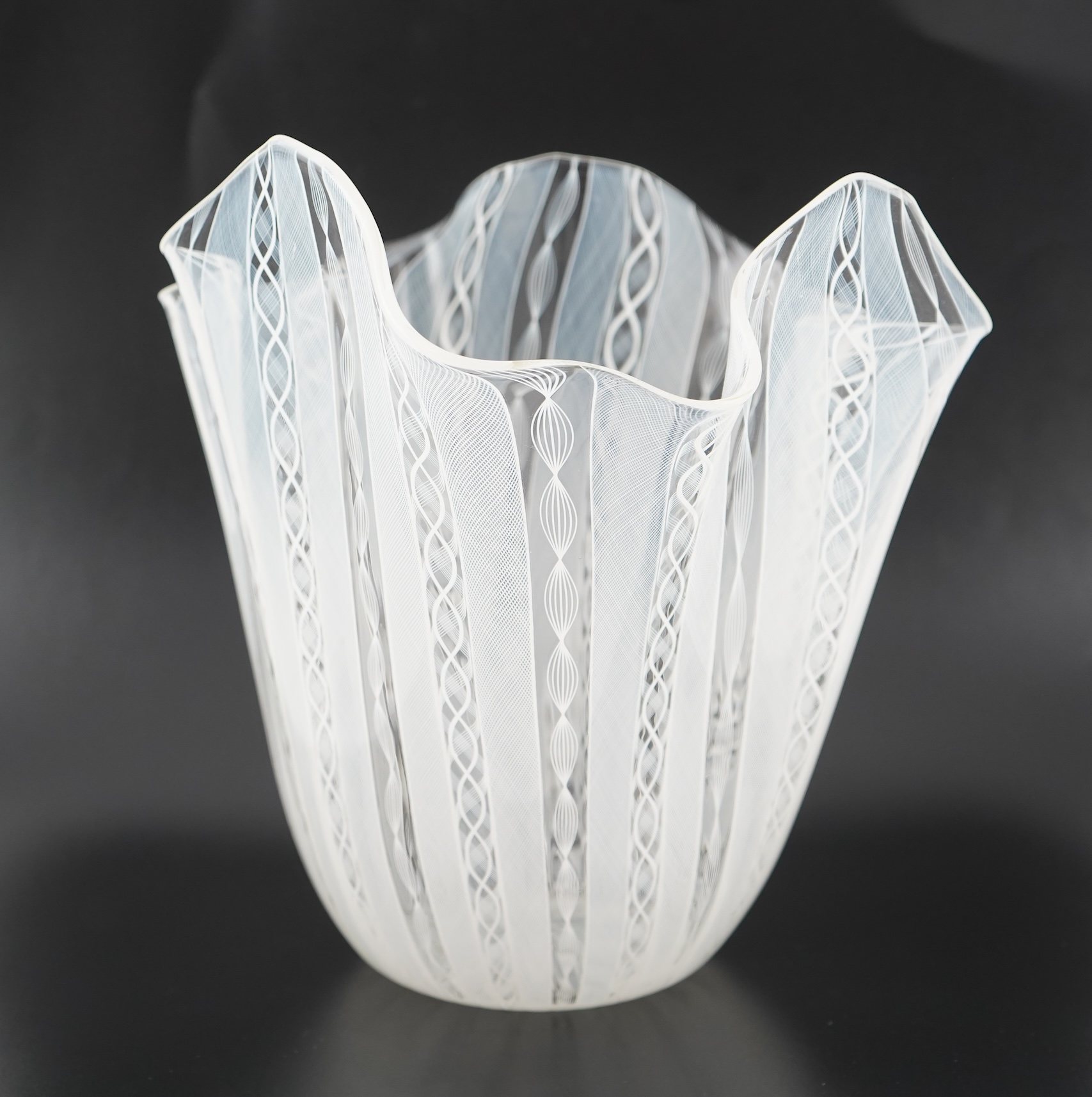 Fulvio Bianconi (Italian, 1915-1996) for Venini: A 'Fazzoletto' Murano glass handkerchief vase